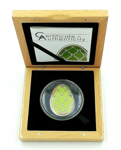 Currency Silver Egg Faberge Collection Islands Cook 5 Dollars 2015 Cook Islands