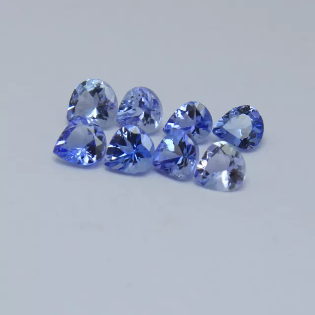 AAA+ Natural violet blue Tanzanite Faceted Heart Cut loose Gemstone 5x5mm, 20 PC 2