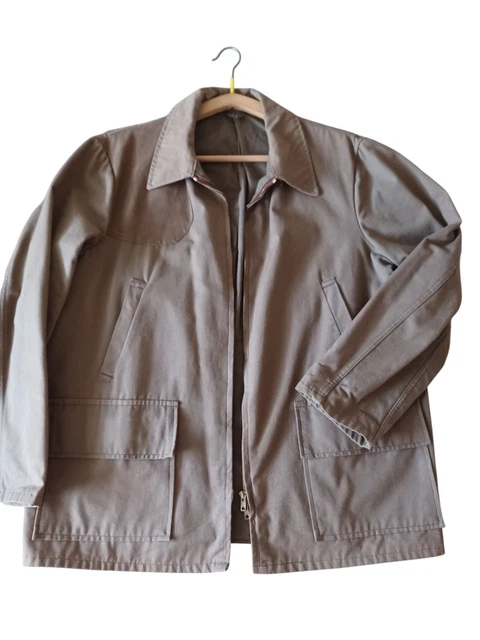 Veste De Chasse Vintage Melton En Laine Orange Taille XL - Années 80, Style Overcoat à Fermeture éclair