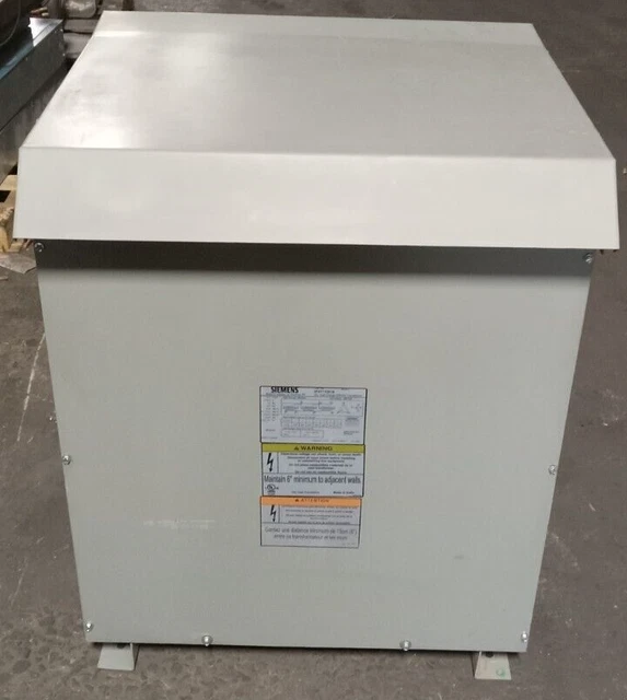 Siemens 3F3Y112D16 112.5 Kva Transformer Nema 3R 3-Phase 480 Hv▲ 208Y/120 Lv
