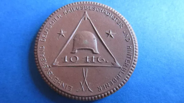 Weimar Rep. Spendenmarke 10 Marco Meissen Kriegsbeschädigter En UNC
