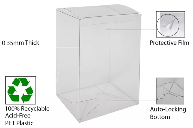 10 Funko POP Acid-Free Crystal Clear Strong Protector case For 4" Vinyls Figures