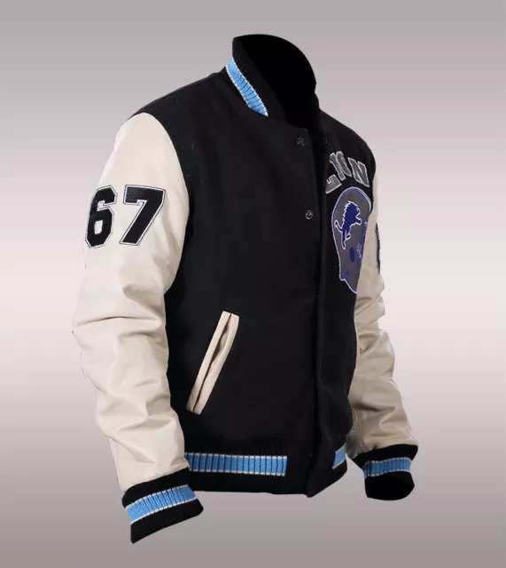 Beverly Hills Cop Eddie Murphy Axel Foley Detroit Lions Varsity Letterman Jacket