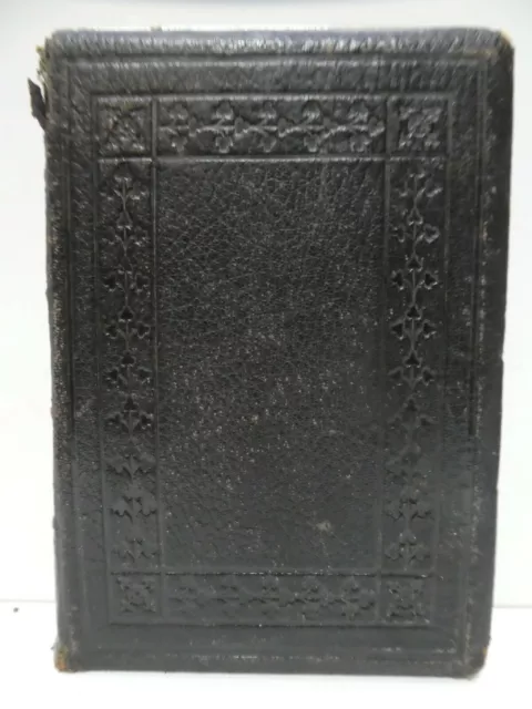 Antique Leather Bound Family Bible Book