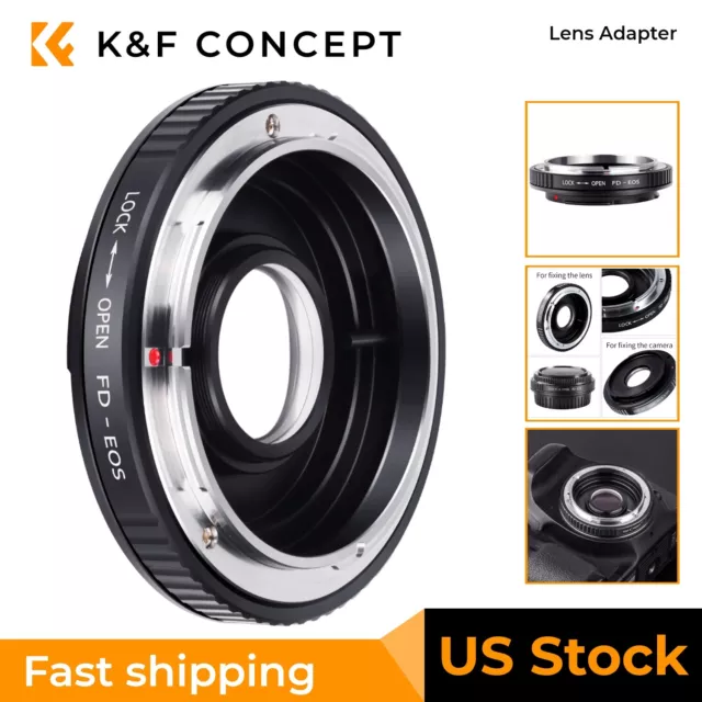 FD to EOS Adapter K&F Concept Lens Mount Adapter for Canon FD FL Lens to EF EOS