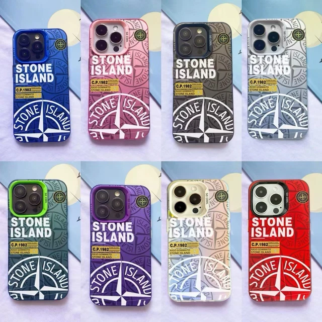 Coque IPhone 16 Stone Island - Blanc Argenté, Design Métallique - Anti-choc, Livraison Offerte - Neuf