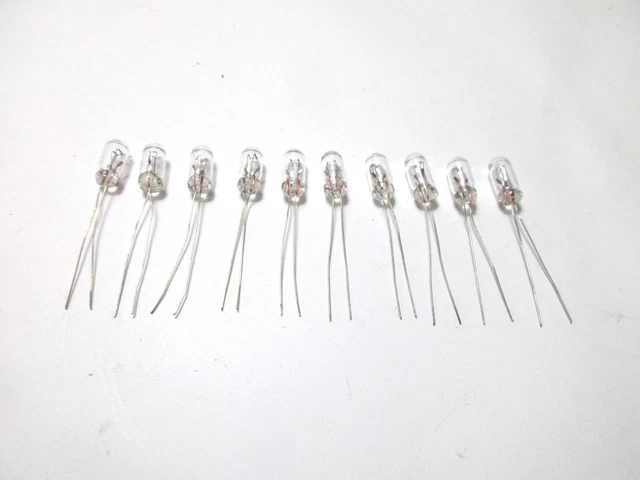 Lot Of 5 Vintage-Style Grain Of Wheat Bulbs - 8v 50mA 4mm X 10mm Lamps