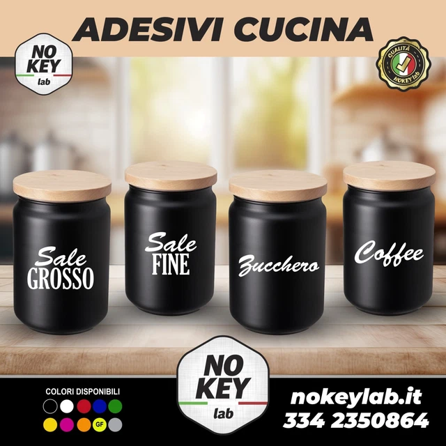 12 Adesivi Trasparenti Per Dispensa - Etichette Per Barattoli Zucchero, Caffè, Sale E Più (6 Cm) - Foto 12
