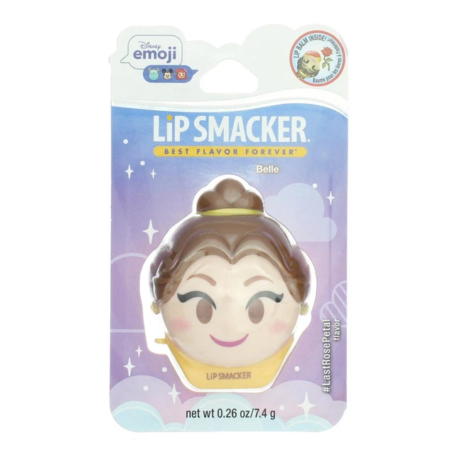 2 Pack Lip Smacker Disney Emoji Lip Balm, #LastRosePetal, Belle