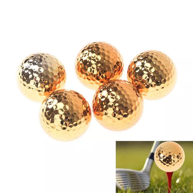 1pc golf balls novel ball golf equipment gold color 3C