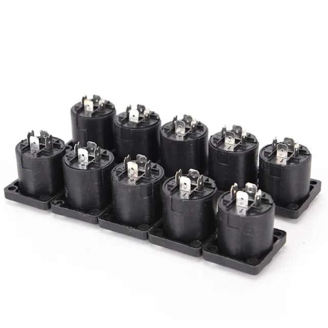 10x Speakon 4 Pin Female jack Compatible Audio Cable Panel Socket Connector. WIN