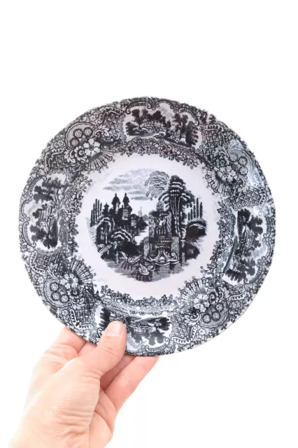 Plato antiguo de cerámica española La Cartuja de Sevilla Pickman ironstone dish