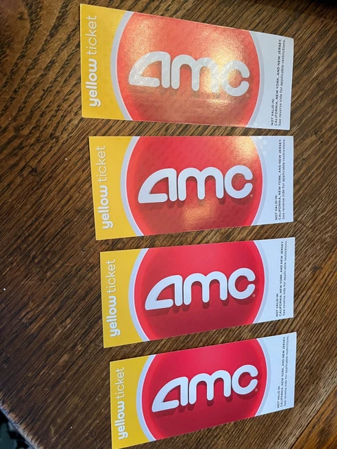 Four AMC Yellow Movie Passes   (not valid in California, NY, NJ)