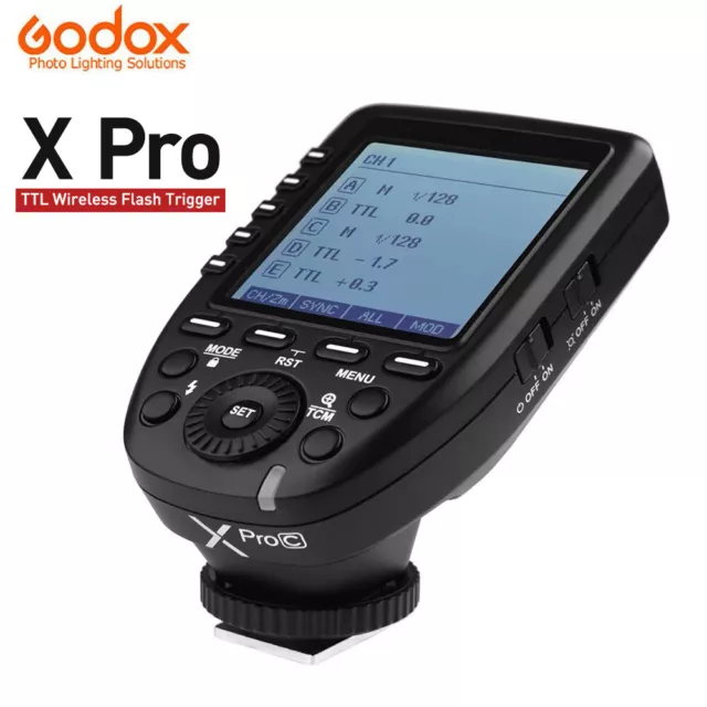 US Godox XPro-C 2.4G TTL HSS Wireless Flash Trigger Transmitter for Canon EOS