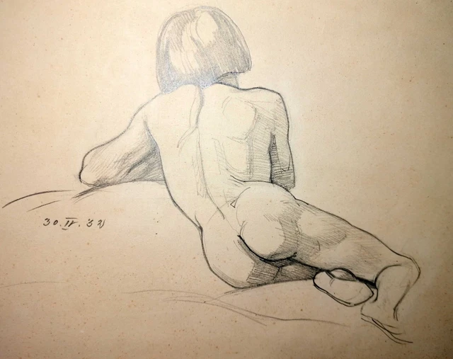 6 disegni donna nudo (studi) di a. Escher