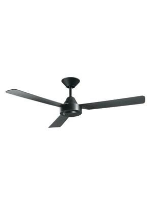 Piatto Ventilatore a soffitto con parete interruttore fan senza luce Lagoon CTC Nero cm 132 