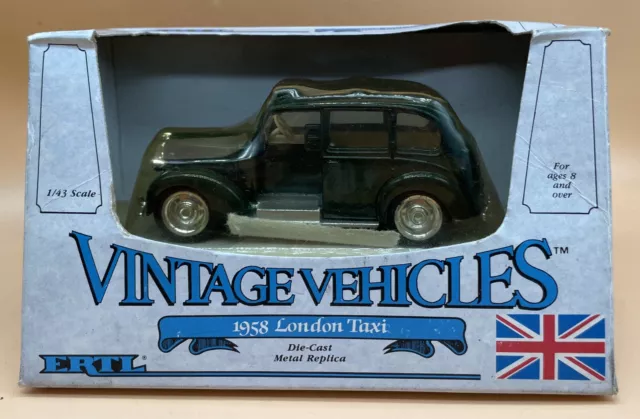 ERTL 1958 FX3 London Taxi VINTAGE VEHICLES 1:43 AUSTIN TAXI LONDON #2551 Austin