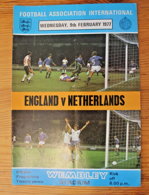 1977 ENGLAND Vs NETHERLANDS HOLLAND February 9th