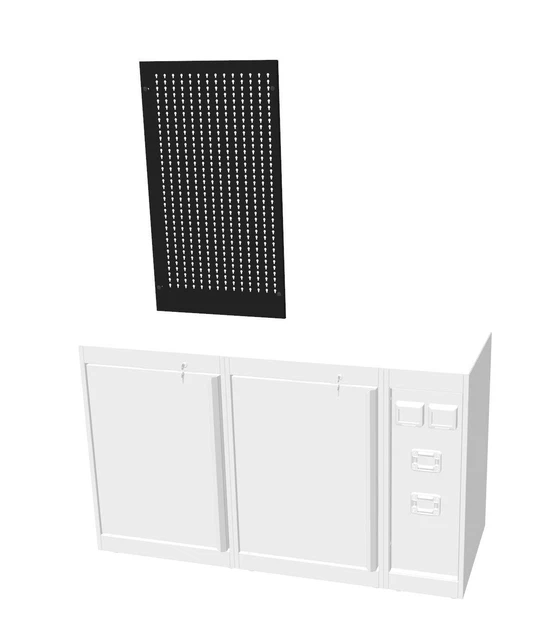 Séchoir / Rack Mural Pour Verrerie De Laboratoire - Panneau Perforé En Fer - Dimensions 40 X 27,5 X 12,5 Cm