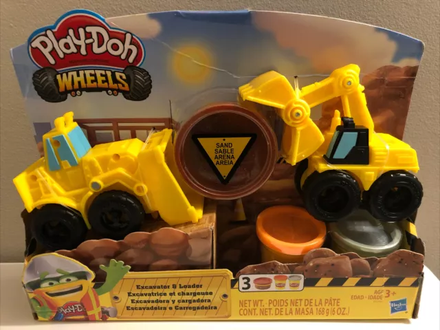 PLAY-DOH WHEELS EXCAVATOR and Loader Toy Construction Trucks. $12.99 ...
