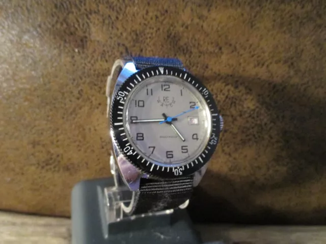 RE WATCH Diver Uhr, Parrenin 2641, Datum, Lünette, 80er HAU läuft