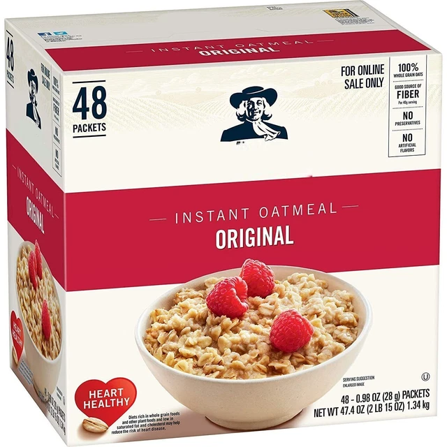 INSTANT OATMEAL, ORIGINAL, Individual Packets, 48 Count 30.73 PicClick