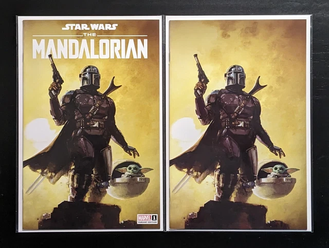Star Wars The Mandalorian #1 - Clayton Crain Variant Set - Trade Dress + Virgin