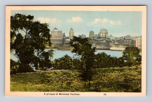 Montreal Quebec-Canada, Montreal Harbour, Antique Vintage Postcard