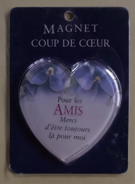 Magnet aimanté Coup de coeur Helen Exley [Pour les amis...] 7 X 7.3 cm