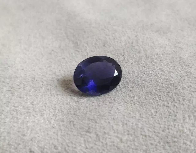 2.15 Carats Natural Blue Iolite Faceted Oval Loose Gemstone 10×8 mm Size