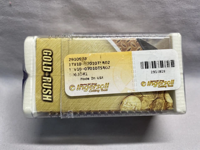 Ingersoll 3/4" Indexable Endmill 1TV1D-07010TSR02 Backdraft .625 Top On Style