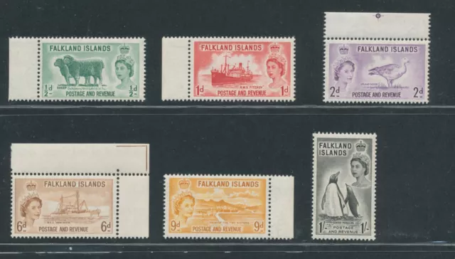 1955-57 Falkland Islands - Sg 187/192 - 6 Werte - Serie Vollständige - MNH