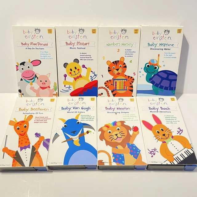 BABY EINSTEIN LOT of 8 VHS Tapes Disney Educational Learning Child