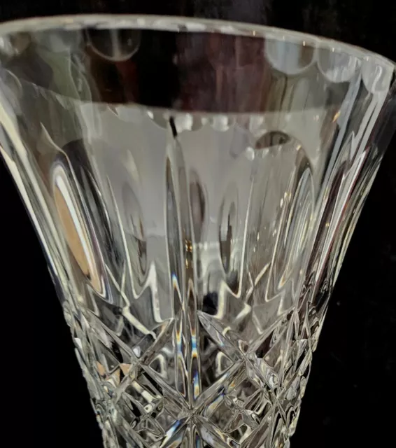 Vintage 1930s Huge 10.6" Tall Beautifully HAND CUT ENGLISH  Lead Crystal VASE 2