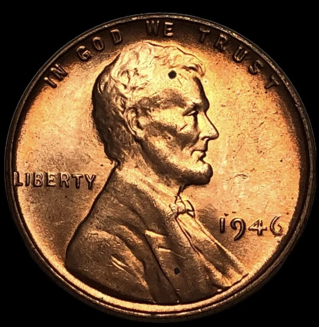 1946-P Red Gem BU  Lincoln Wheat Cent 1 Cent 1c Coin Free Shipping 3115