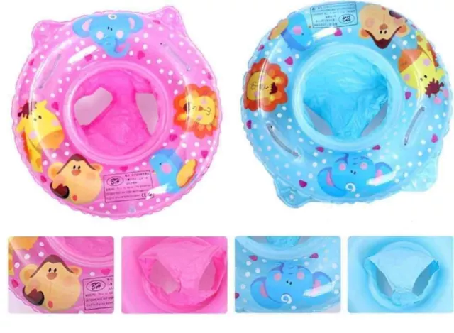 Baby Swimming Ring Inflatable Float Seat Toddler Kid Water Pool Swim Aid Toys UK 3