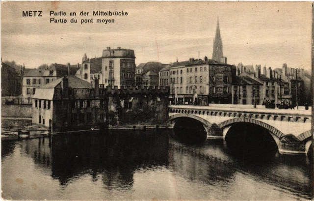CPA AK METZ - Partie an der Mittelbrucke - Partie du pont moyan (650962)