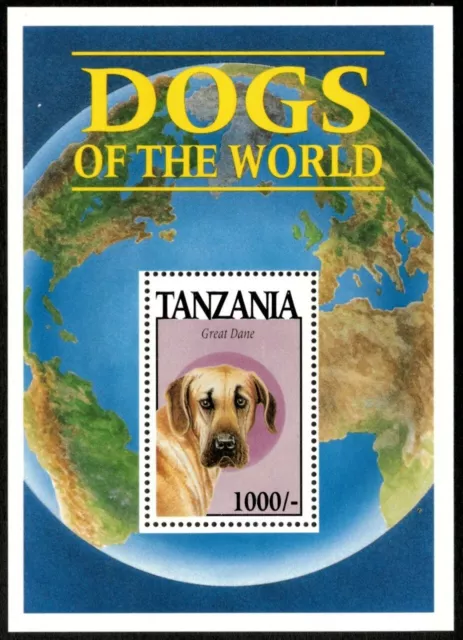 Tanzania 1994 - Dogs of the World, Great Dane - Souvenir Sheet - Scott 1179 MNH