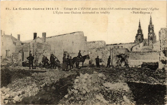 CPA AK Military - Village of L'Épine near Chalons - Ruins (697527)