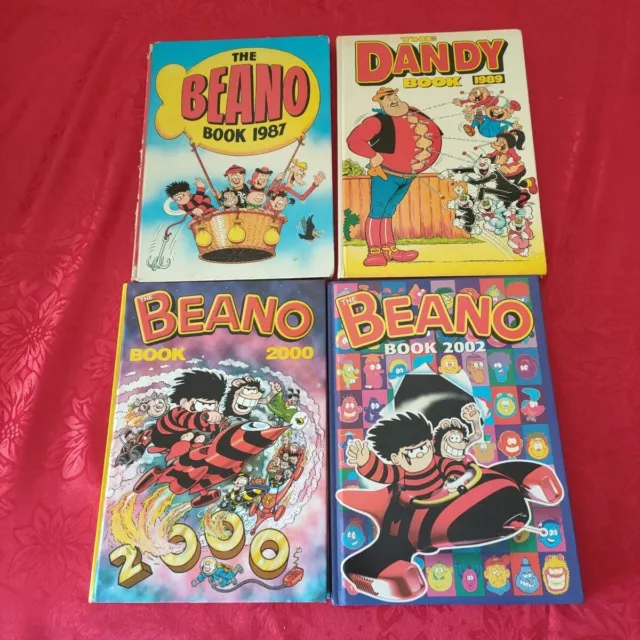 The Dandy Book Beano - 1987 1989 2000 2002 Annual Bundle/ Job Lot