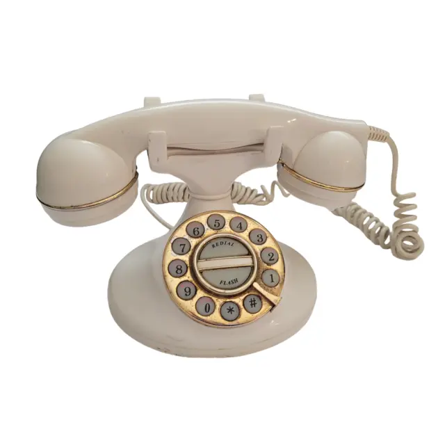 Vintage Microtel Rotary Retro Push Button Desk Landline Telephone