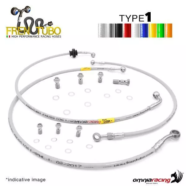 Frentubo kit tubo alimentazione in treccia Classic tipo 1 Moto Guzzi V65 LARIO