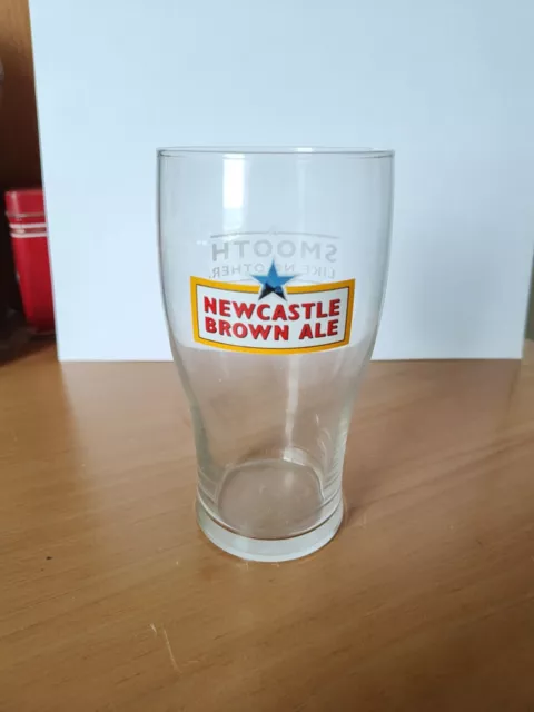 Newcastle Brown Ale Pint Beer Glass -“smooth Like No Other” Curved
