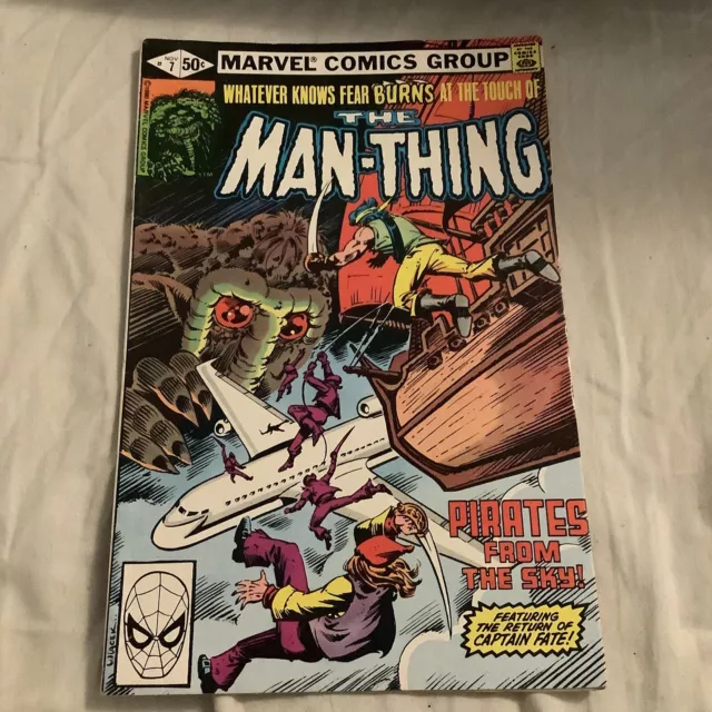 Marvel Comic The Man Thing No 7  Vol 2 Nov 1980    Marvel Comics