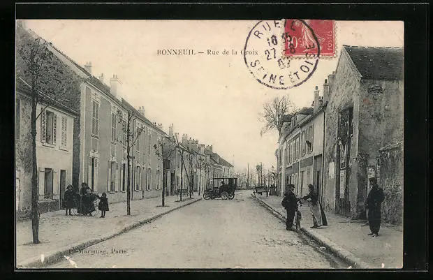 CPA Bonneuil, Rue de la Croix