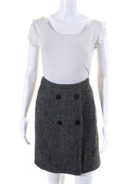 Blugirl Blumarine Women's 100% Wool Pencil Dress Skirt Gray 40W