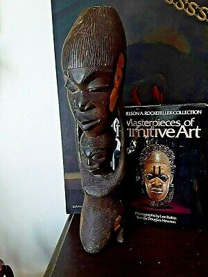 Antique African Superstructure Mask Sculpture Large African Wood Carving