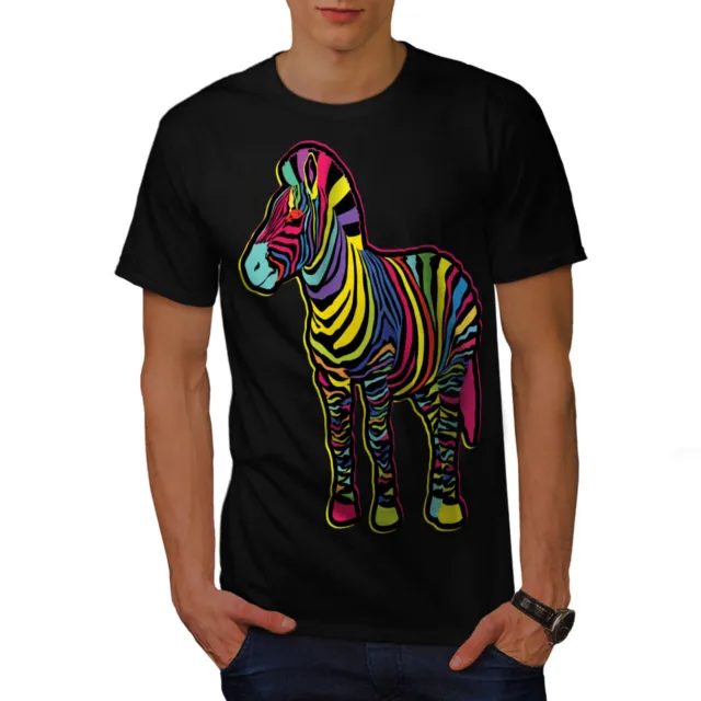 Wellcoda Psychedelic Beast Mens T-shirt, Animal Graphic Design Printed Tee
