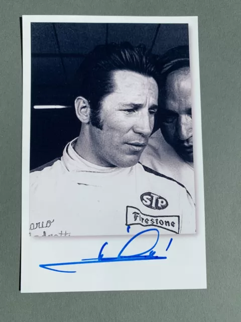 MARIO ANDRETTI  Formel-1-Weltmeister 1978 signed Foto 9x14 Autogramm