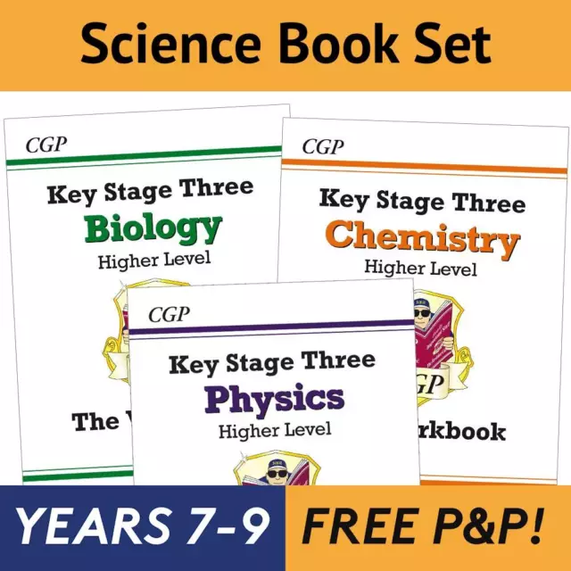 KS3 Science Workbook Bundle for 2024 - Ages 11-14 with Answers - CGP NEW